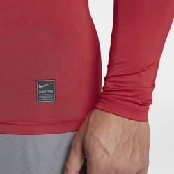 Man compression T-Shirt with a long sleeve Nike - red