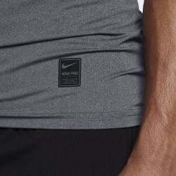 Man training top Nike - short sleeve - Nike Pro - grey