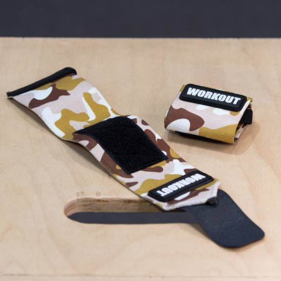 Bandáže zápěstí 30 cm WORKOUT - Hnědé Camo