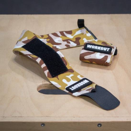 Bandáže zápěstí 48 cm WORKOUT - Hnědé Camo
