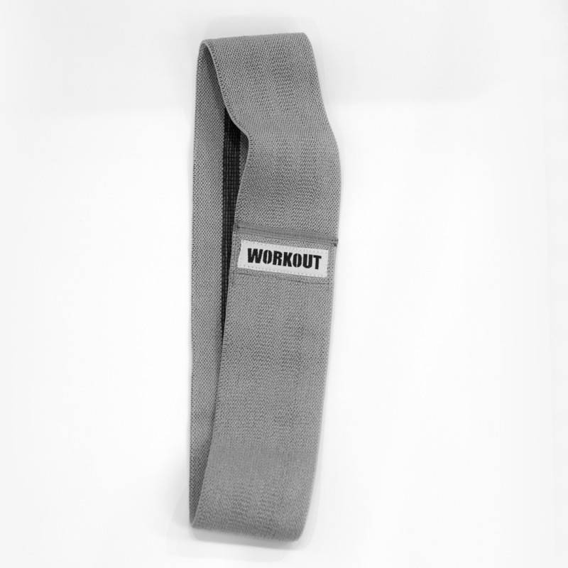 Textilní odporová guma / loop band WORKOUT - šedivá