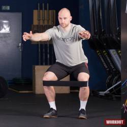 Textilní odporová guma / loop band WORKOUT - šedivá