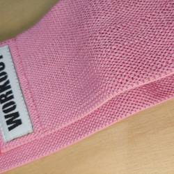 Textilní odporová guma / loop band WORKOUT - růžová