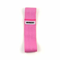 Textilní odporová guma / loop band WORKOUT - růžová