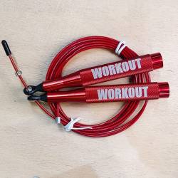 Hliníkové švihadlo WORKOUT 2.0 - červené + nahradní lanko zdarma