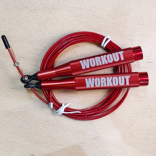 Hliníkové švihadlo WORKOUT 2.0 - červené + nahradní lanko zdarma