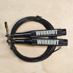 Hliníkové švihadlo WORKOUT 2.0 - černé + nahradní lanko zdarma