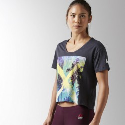 Dámské tričko CrossFit GRAPHIC BF CROP TEE B4521