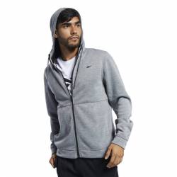 Man hoodie WOR DBL KN FZ HOOD - FP6634
