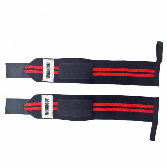 Zpevňovače zápěstí WORKOUT 46 cm - red