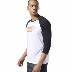 Man T-Shirt Reebok CrossFit Sticker Rip Raglan - EC1488