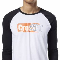 Man T-Shirt Reebok CrossFit Sticker Rip Raglan - EC1488