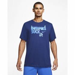 Man T-Shirt Nike BURPEES SUCK - Dri-FIT - blue