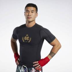 Pánské tričko Les Mills Combat CMG SS RASHGAURD - FM1494