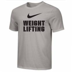 Man T-Shirt Nike Weightlifting Big Swoosh - grey
