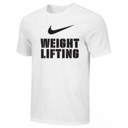 Man T-Shirt Nike Weightlifting Big Swoosh - White