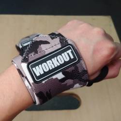 Bandáže zápěstí 48 cm WORKOUT - Šedivé Camo