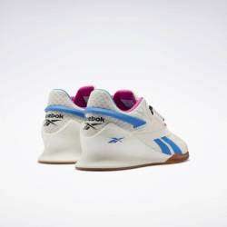 Woman weightlifting shoes Legacy Lifter II - White/Blue/Pink