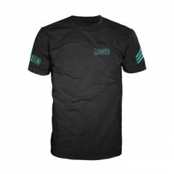 Pánské tričko Rogue International černo-tyrkysové