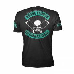 Pánské tričko Rogue International černo-tyrkysové