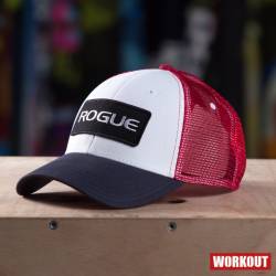 Cap Rogue Fitness Patch Trucker - white red