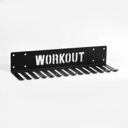 WORKOUT věšák pro švihadla/gumy na stěnu - černý