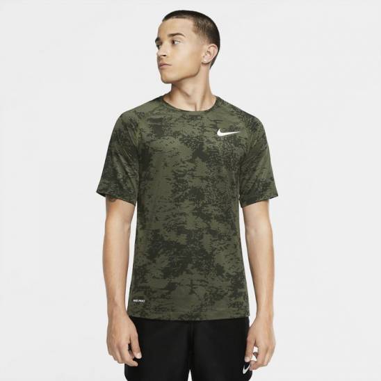 Man camo T-Shirt Nike TOP SS SLIM AOP camo green