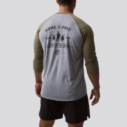 Man T-Shirt American Protector 2.0 Unisex Raglan (Military Green)