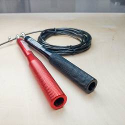 Speed rope WORKOUT aluminum - red/black + black rope
