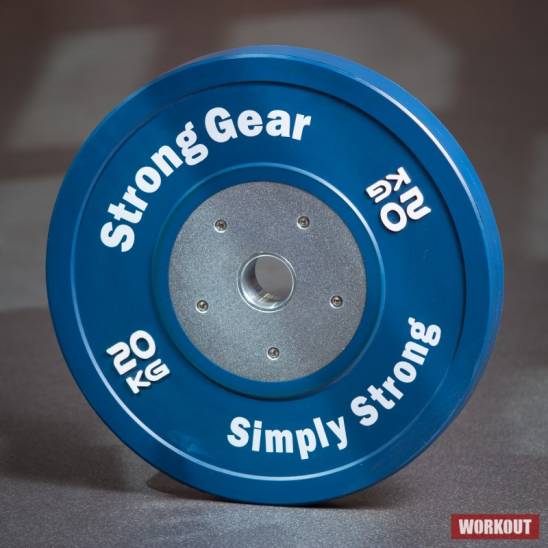 Závodní bumper kotouč - 20 kg modrý