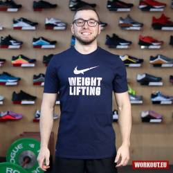 Nike Mens Tee Weightlifting - Blue/White