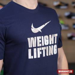 Nike Mens Tee Weightlifting - Blue/White