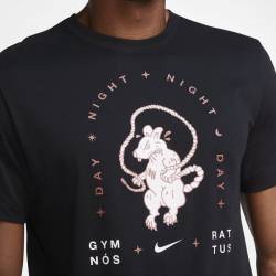 Man T-Shirt Nike Dri Fit Gym Rat - Black