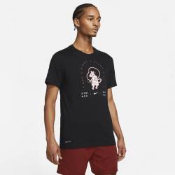 Man T-Shirt Nike Dri Fit Gym Rat - Black