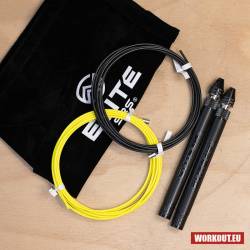 Elite speed rope ELITE SRS Bullet FIT Rope Black/YELLOW