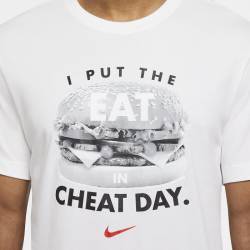 Man T-Shirt Nike Cheat day - white