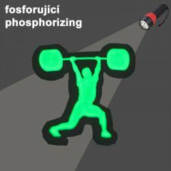 Velcro patch Phosphorous - Phosphating weightlifter 5 x 5 cm