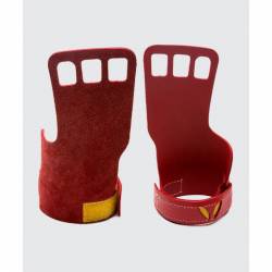 Pánské kožené mozolníky 3-Finger Victory Grips - red