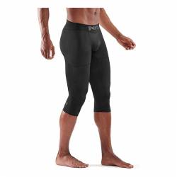 Man compression Tight Skins A400 Black Mens 3/4 ultimate