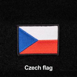 Velcro patch with Czech flag 7 x 5 cm