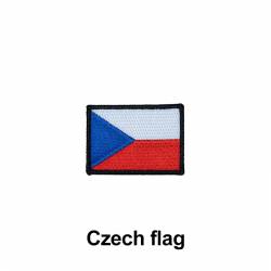 Klettapplikation mit  tschechischer Flagge 4 x 2,5 cm