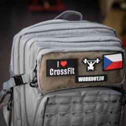 Velcro patch I love Crossfit - 85 x 45 mm