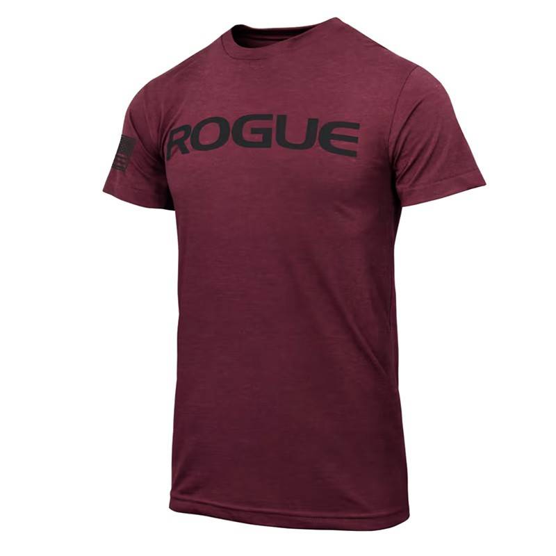 Man T-Shirt Rogue Basic Shirt - Maroon Black