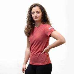 Woman training T-Shirt WORKOUT- red