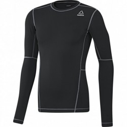 Man T-Shirt WOR COMPR LO SLEEVE SOLID BK4180