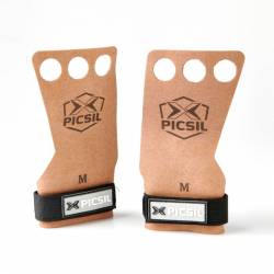 Grips Picsil Raven Grips - gray - 3 holes - Brown + white logo