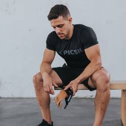 Grips Picsil Raven Grips - gray - 3 holes - Brown + white logo