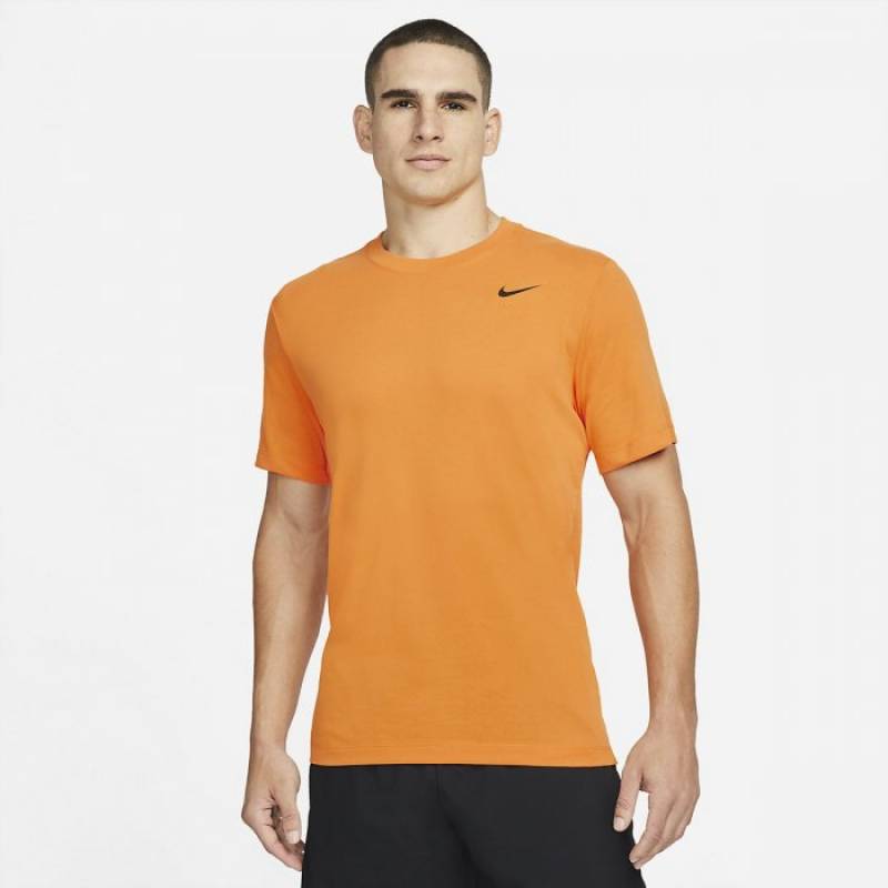 Man T-Shirt Nike DRY TEE DFC CREW - orange