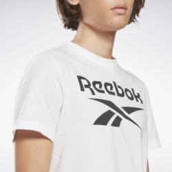 Man T-Shirt Reebok Big Logo - white