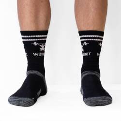 Socks WORKOUT logo - black